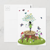 Baumstumpf und Fairy 2 Postkarte (Vorne/Hinten)
