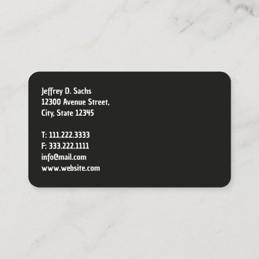 Baumstumpf Visitenkarte (Rückseite)