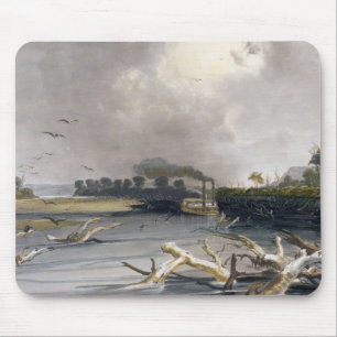Baumstümpfe (versunkene Bäume) auf dem Missouri, Mousepad