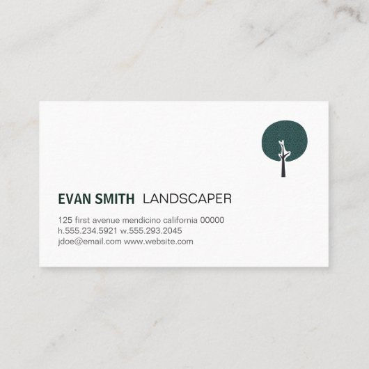 Baumsymbol / Landscaper Visitenkarte (Rückseite)