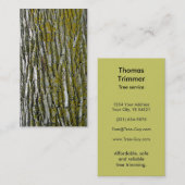 Baumtrimmer, die Brennholzstumpfabbau Visitenkarte (Vorne/Hinten)