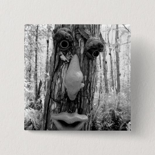 Baumtroll auf einem Big Cypress-Baum. Button (Vorderseite)
