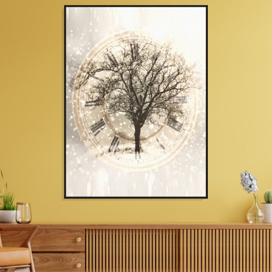 Baumuhr Leinwanddruck (Insitu (Wohnzimmer))