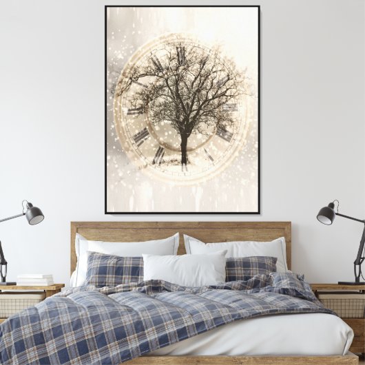 Baumuhr Leinwanddruck (Insitu (Schlafzimmer))