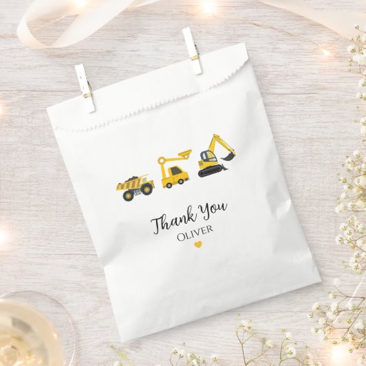 Baumüllkipper, Kran & Bagger Geschenktütchen (Ausgeschnitten)