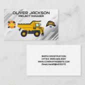 Baumüllkipper transportiert Material Visitenkarte (Vorne/Hinten)