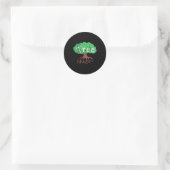 Baumumarmer T-Shirt_1 Runder Aufkleber (Tasche)