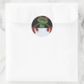 BAUMUSTER-HOLDING-SIGN: SIE PICKEN WORT RUNDER AUFKLEBER (Tasche)