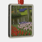 Baumuster von Tulpen und Blume von Traubentrester, Silbernes Ornament (Rechts)