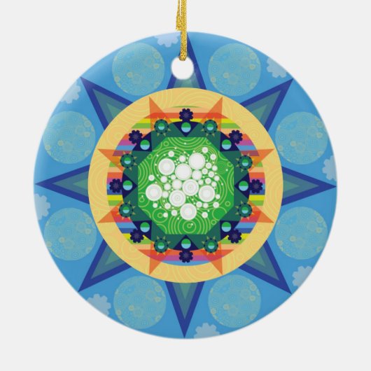 Baumverzierung Keramik Ornament (Hinten)