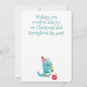 Baumvogel Stricknadeln Weihnachtskarte Feiertagskarte (Rückseite)