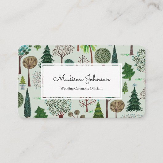 Baumwald | Monogramm Custom | Visitenkarten Visitenkarte (Vorderseite)