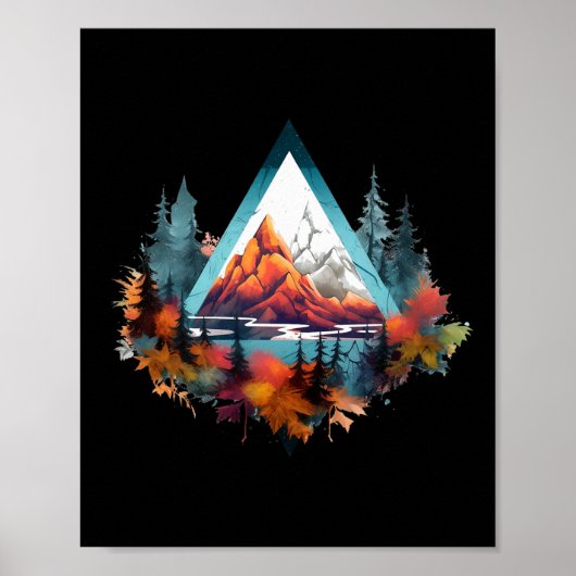 Baumwald Natur Außenbereich Poster (Vorne)
