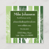 Baumwald Quadratische Visitenkarte (Rückseite)