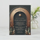 Baumwald Rustikale Scheune Farm Probe Abendessen Einladung (Stehend Vorderseite)