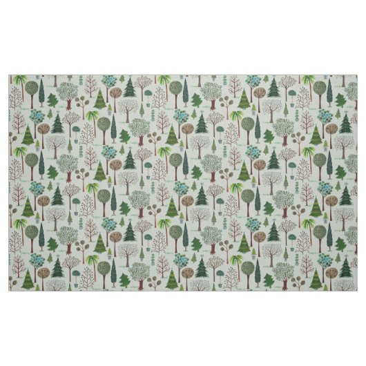 Baumwald-Waldmuster | Stoff (Fat Quarter (45,7 x 55,9 cm))