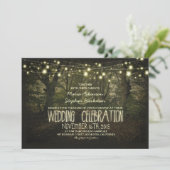 Baumweg rustikale Hochzeitseinladung Einladung (Stehend Vorderseite)