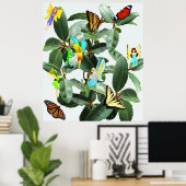 BAUMWOHNFAIRIEN UND SCHALTFLÄCHEN POSTER (Heimbüro)