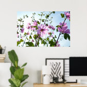 Baumwoll-Blüten im Sommer Poster (Heimbüro)
