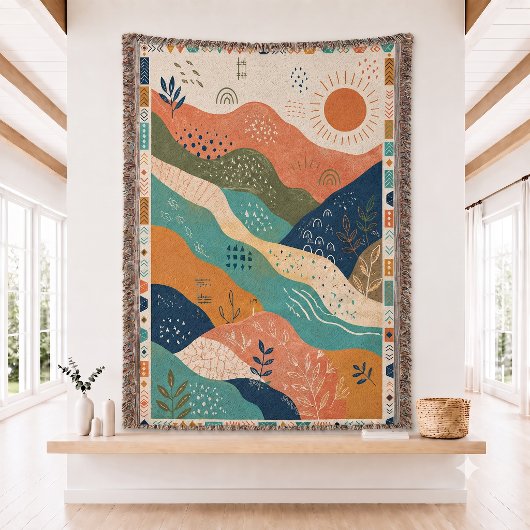 Baumwoll-Doodle-Web-Decke  Decke