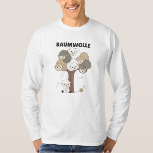 Baumwoll-Schafe-Wortspiel viele Schafe auf Bäumen T-Shirt