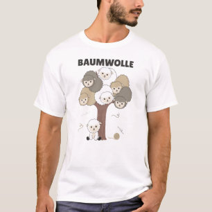 Baumwoll-Schafe-Wortspiel viele Schafe auf Bäumen T-Shirt