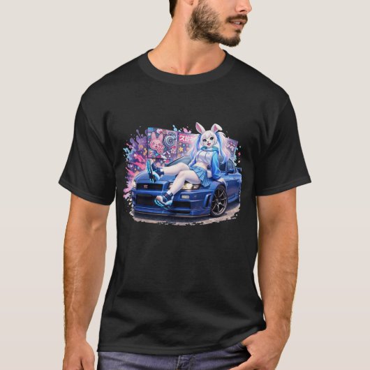 Baumwoll-Turbo-Hase T-Shirt (Vorderseite)