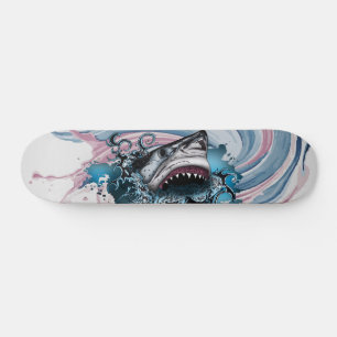 Baumwoll Zucker Hai Paint Swirl Kunst Skateboard