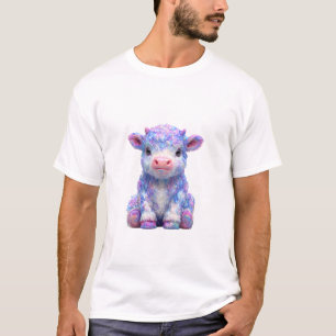 Baumwoll Zucker Highland Kuh Pastell Ästhetik Männ T-Shirt