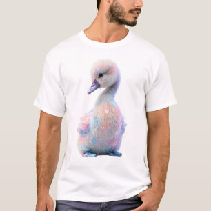 Baumwoll Zucker Pastell Schwan Cygnet Männer T-Shirt
