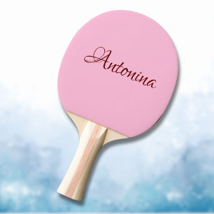 Baumwoll Zucker Rosa Moderner Name Trendy Minima Tischtennis Schläger
