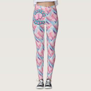 Baumwoll Zuckerwatte Tie Dye Leggings