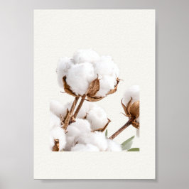 Baumwoll-Zweig-Wandkunst | Minimaler neutraler Far Poster