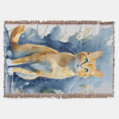Baumwolldecke mit hübscher Ingwerkatze Decke (Vorderseite)