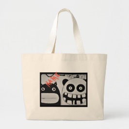 BAUMWOLLE Bag HAPPY MONSTER TASCHE W/ NAME