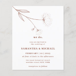 Baumwolle Blume Terracotta Budget Botanische wir t Flyer