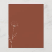 Baumwolle Blume Terracotta Haushalt braun wir tun Flyer (Hinten)