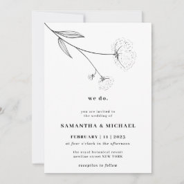 Baumwolle Blume Weiß klare botanische Wir tun Einladung