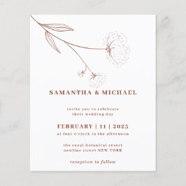 Baumwolle Blumen Herbst Haushalt Terracotta Indie Flyer