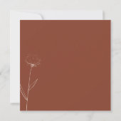 Baumwolle Boho Terrakotta Indie modern danke Einladung (Rückseite)