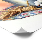 Baumwolle Bouquet in einer Milchdose 4 Poster (Ecke)