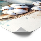 Baumwolle Bouquet in einer Milchdose Poster (Ecke)