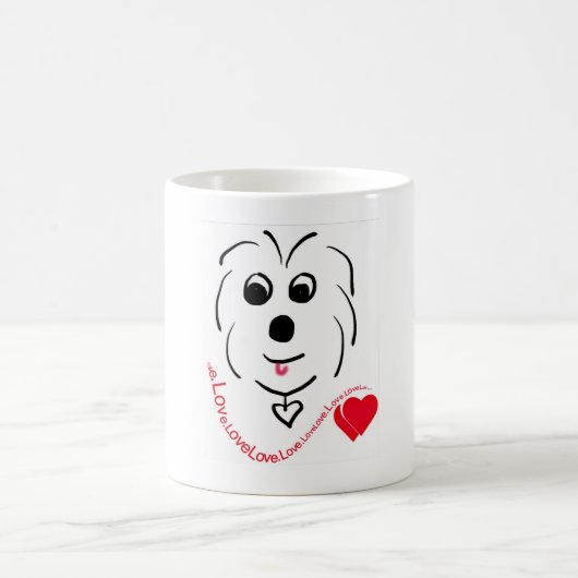 Baumwolle de Tulear Love Kaffeetasse (Mittel)