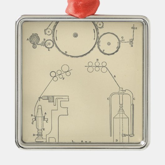Baumwolle, die II spinnt Ornament Aus Metall (Vorne)