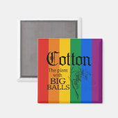 BAUMWOLLE: DIE PFLANZE MIT GROSSEN BALLEN MAGNET (Vorderseite/Rückseite)