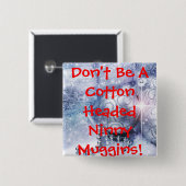 BAUMWOLLE GING KNOPF DES NINNY-MUGGINS VORAN BUTTON (Vorne & Hinten)