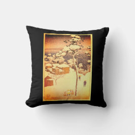 BAUMWOLLE JAPANESISCHE DRUCKKREUZKOPFKELMONOGRAMM KISSEN