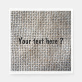 Baumwolle Linen Nature Fun Öko Gray Solid Burlap Serviette (Vorderseite)