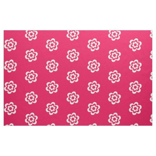 Baumwolle mit roter Bettdecke und weißer Blume Stoff (Fat Quarter (45,7 x 55,9 cm))