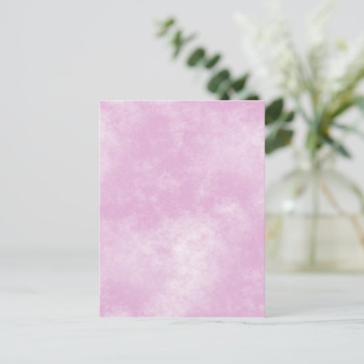 BAUMWOLLE PINK FOG-HINTERGRUNDTEXTVORLAGE POSTKARTE (Stehend Vorderseite)